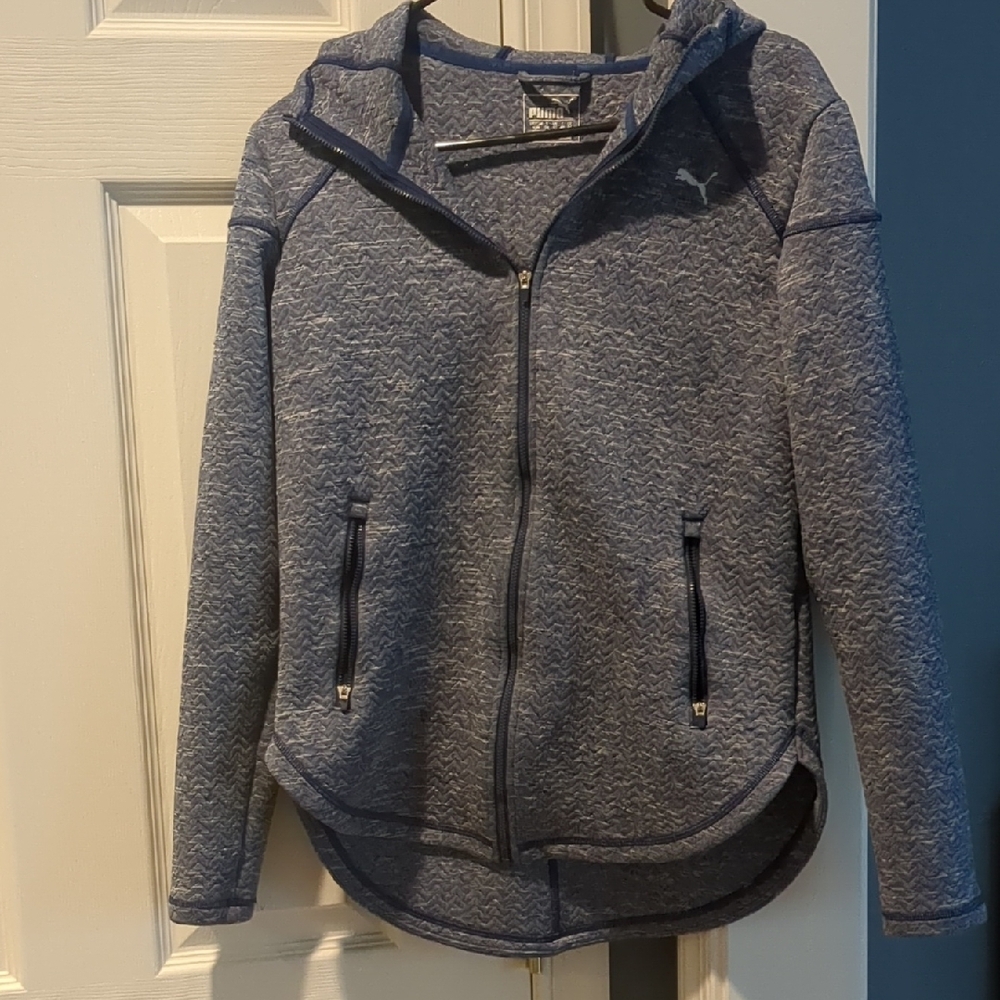 Puma Heathered Blue Full-Zip Jacket - Picture 3 of 12